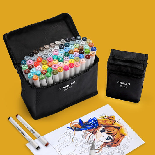 Dual Head Art Marker Pen Set (30-168 colors/set)