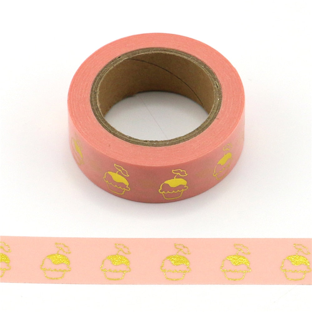 Variety Pattern Decorative Tape (15mmx10m, color/style options)