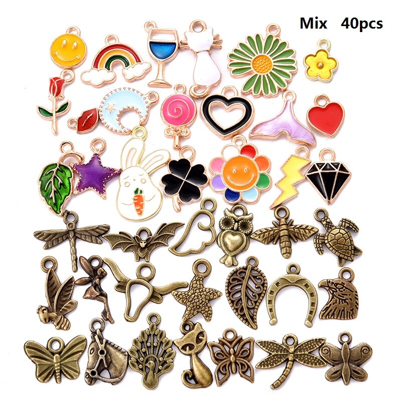 Variety Styles Metal Charms 100/set