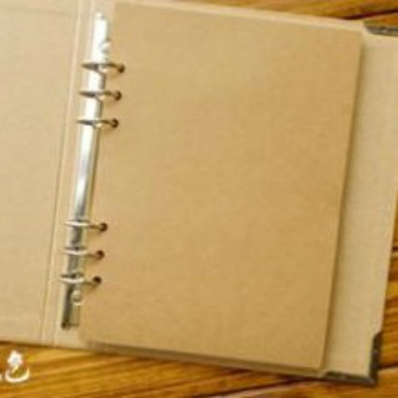 Blank Cover Loose-Leaf Scrapbook White, Black, or Coffee Colored Paper