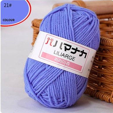 Milk Sweet Soft Cotton Blended Yarn (62 color options)