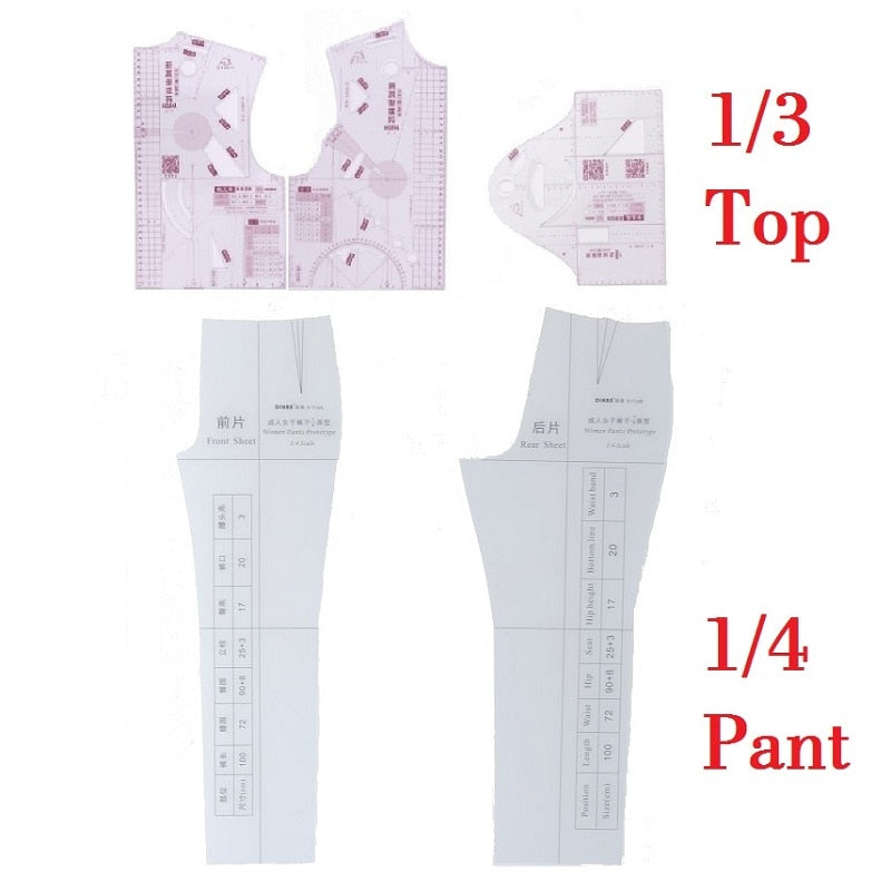 Fashion Ruler Pattern Making for Doll/Small Clothing