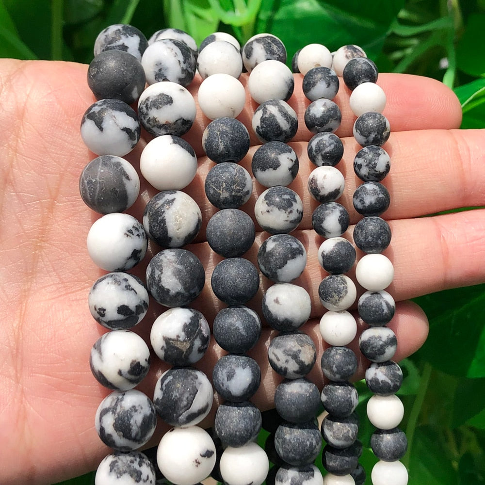 Natural Stone Matte Round Beads