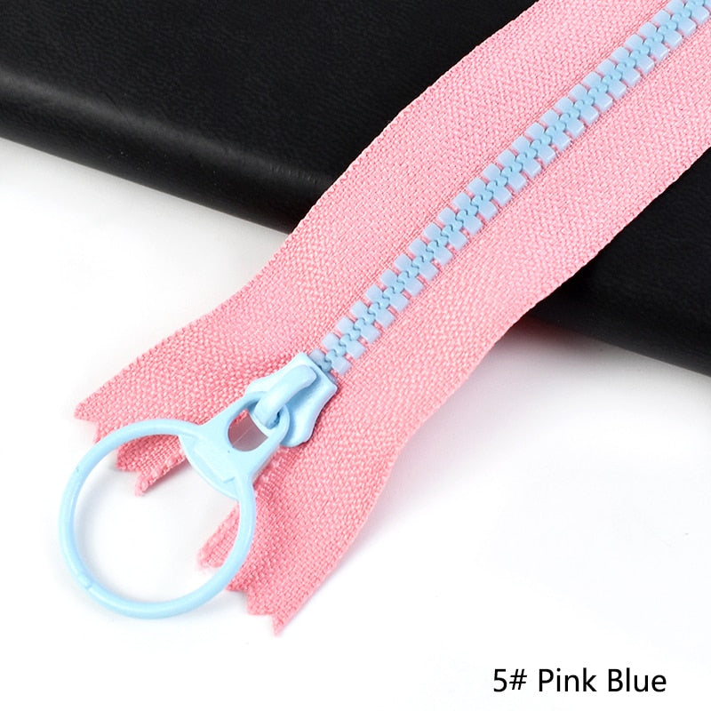 10Pcs Resin Ring Zip Slider Zipper