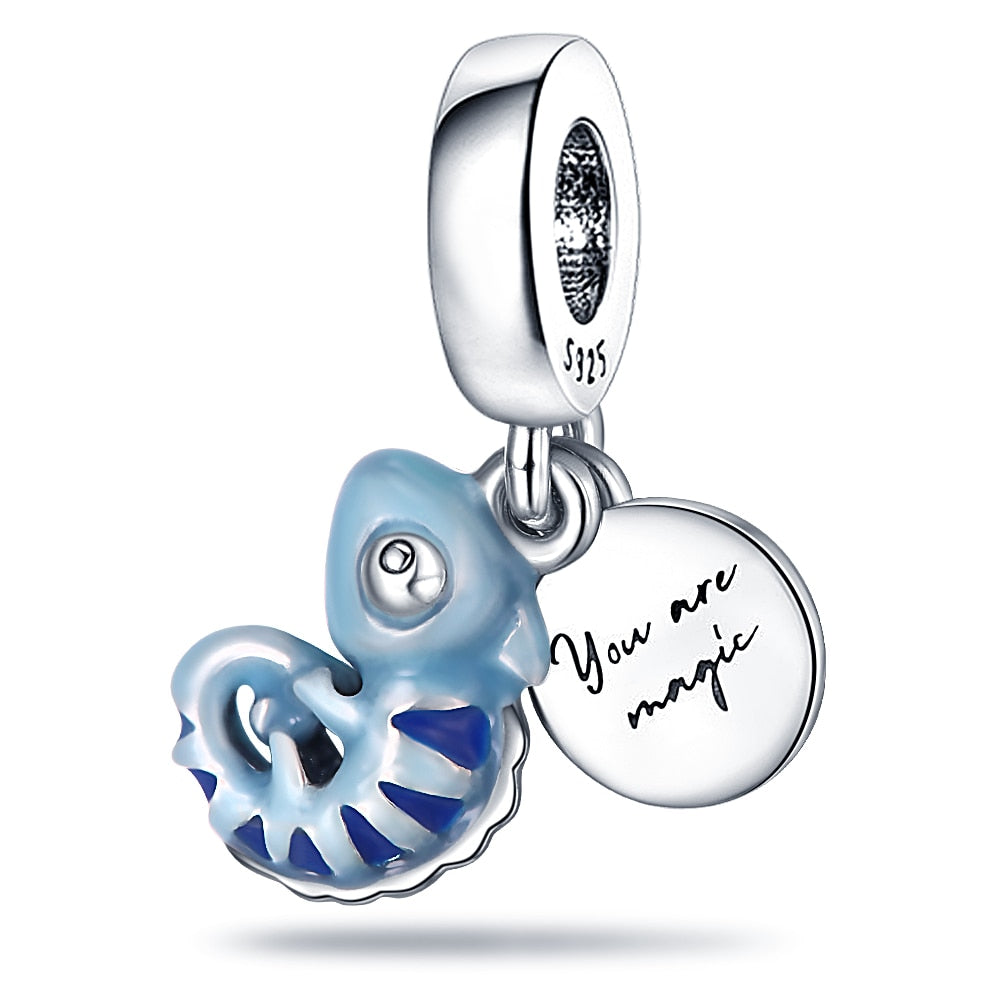 Assortment Charms Blue Accented