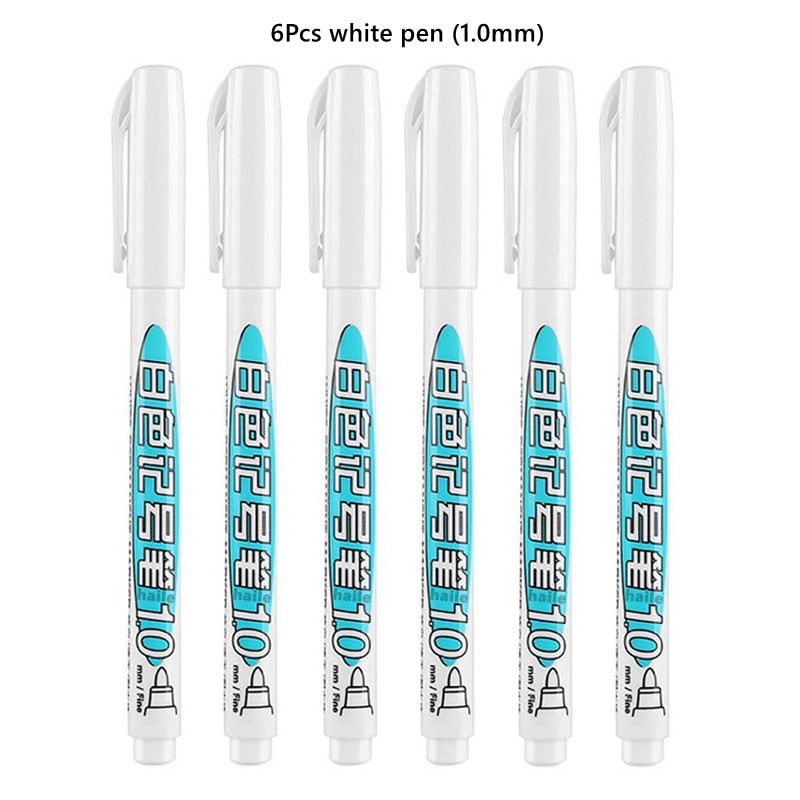 Metallic Waterproof Permanent Paint Marker (white/silver/gold 4or 8/set)