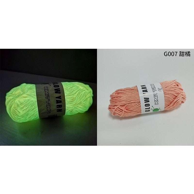 Polyester Luminous Glow in the Dark Chunky Yarn