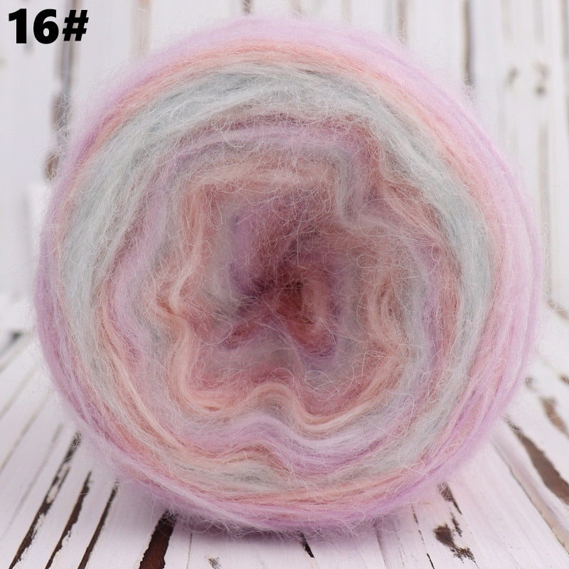 Rainbow Angola Amorous Mohair Wool Yarn