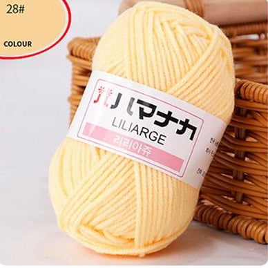 Milk Sweet Soft Cotton Blended Yarn (62 color options)