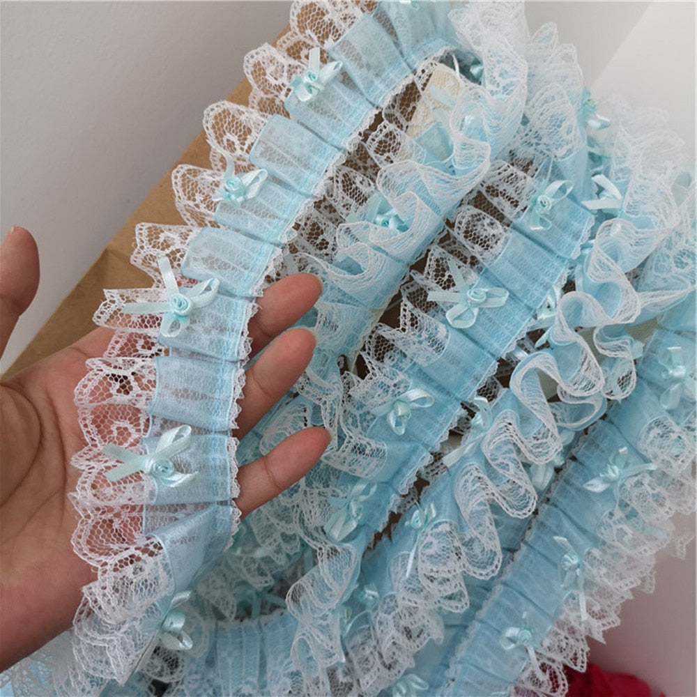 Pleated Lace Fabric Ribbon