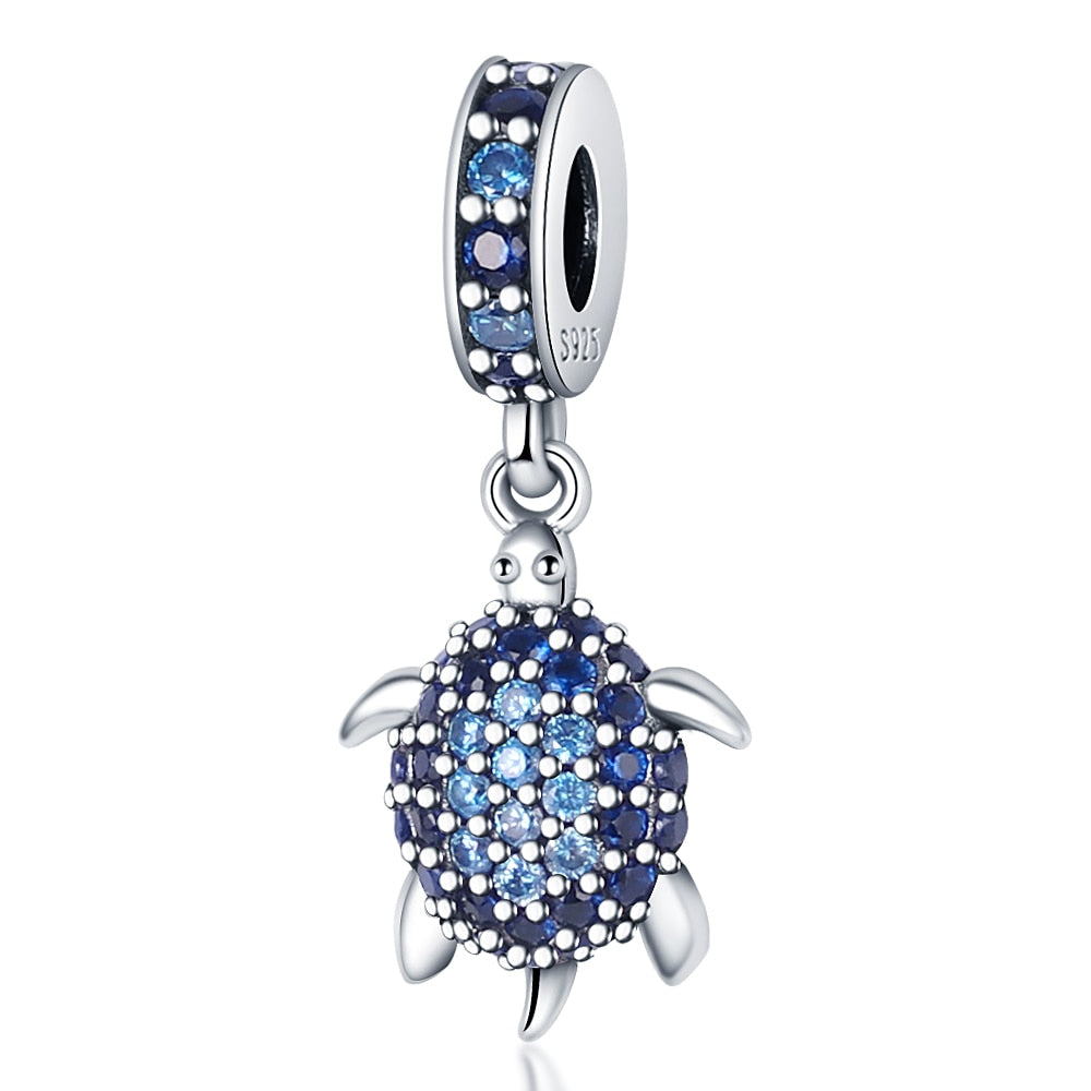 Assortment Charms Blue Accented