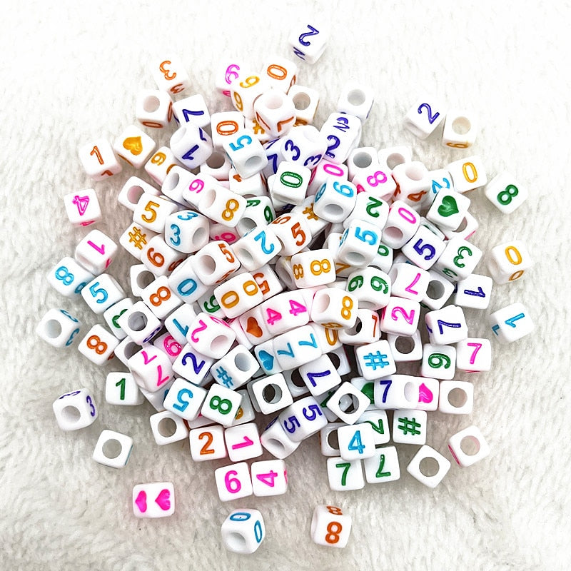 Alphabet Letter Beads (100/pack, color options)