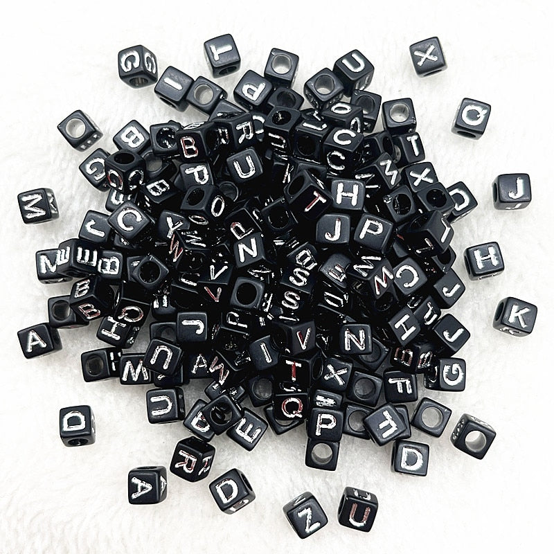 Alphabet Letter Beads (100/pack, color options)