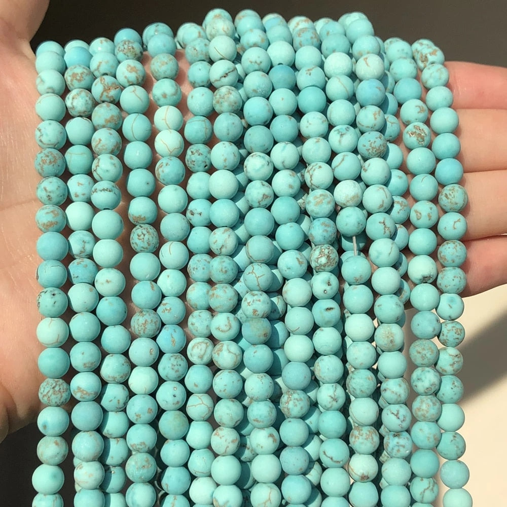 Natural Stone Matte Round Beads