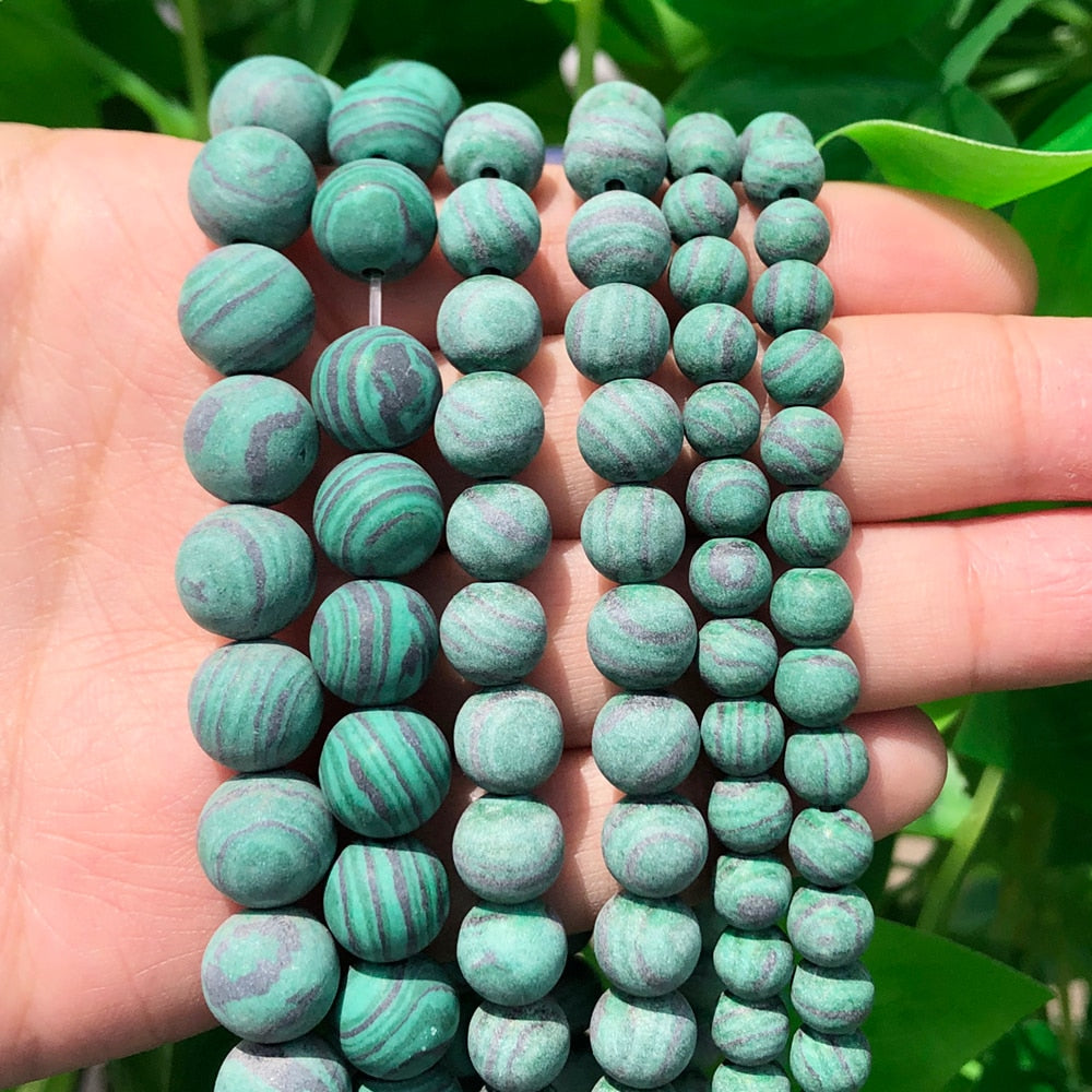 Natural Stone Matte Round Beads