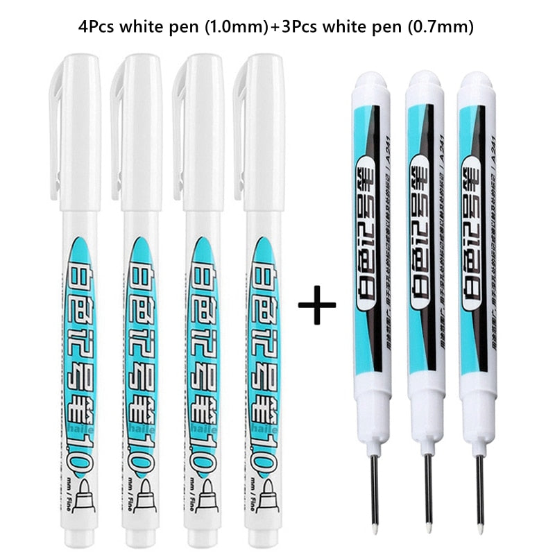 Metallic Waterproof Permanent Paint Marker (white/silver/gold 4or 8/set)