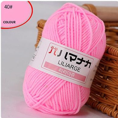 Milk Sweet Soft Cotton Blended Yarn (62 color options)