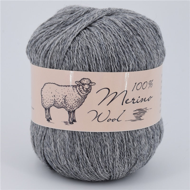 100% Medium-Fine Soft Crochet Merino Wool Yarn