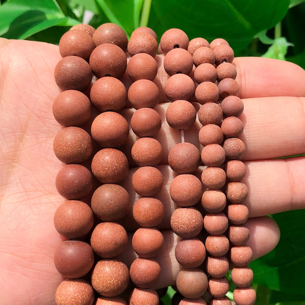 Natural Stone Matte Round Beads