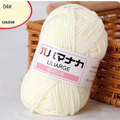 Milk Sweet Soft Cotton Blended Yarn (62 color options)