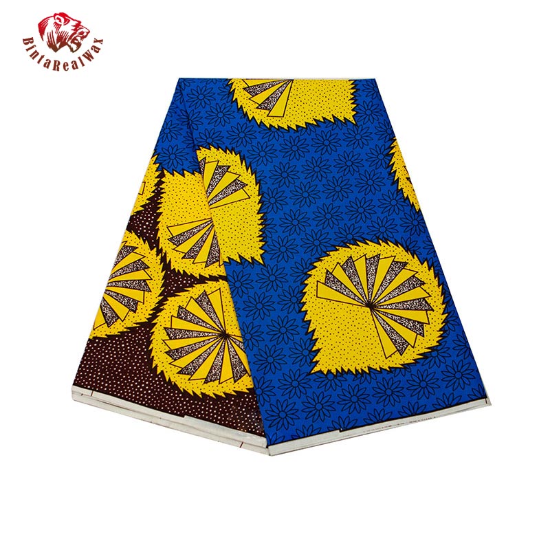 African Geometric Pattern Ankara Polyester Fabric