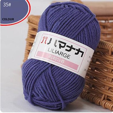 Milk Sweet Soft Cotton Blended Yarn (62 color options)