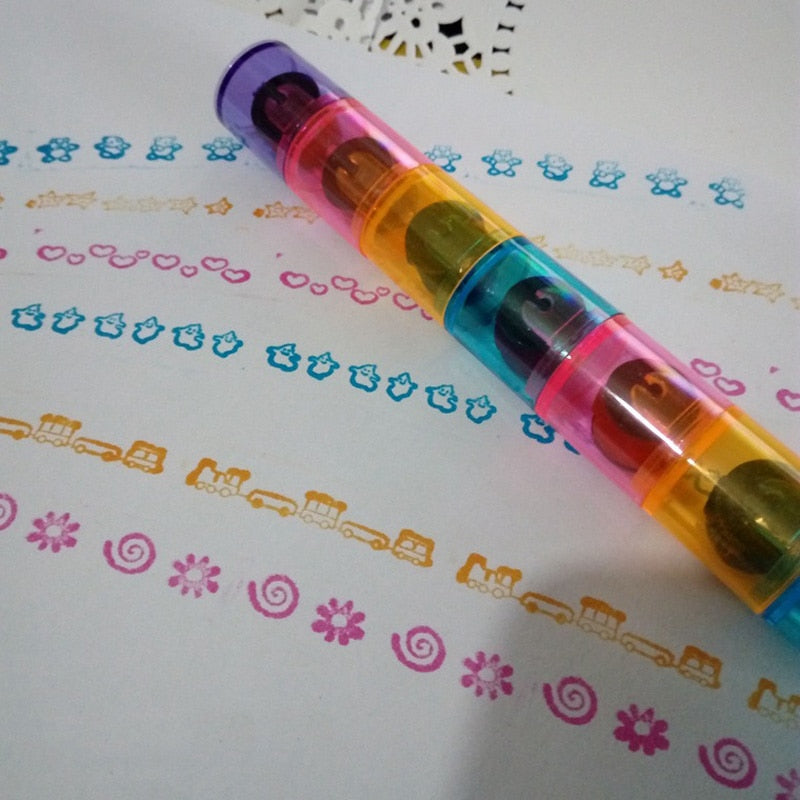 3/6Pcs Colorful Ink Pad Stamp