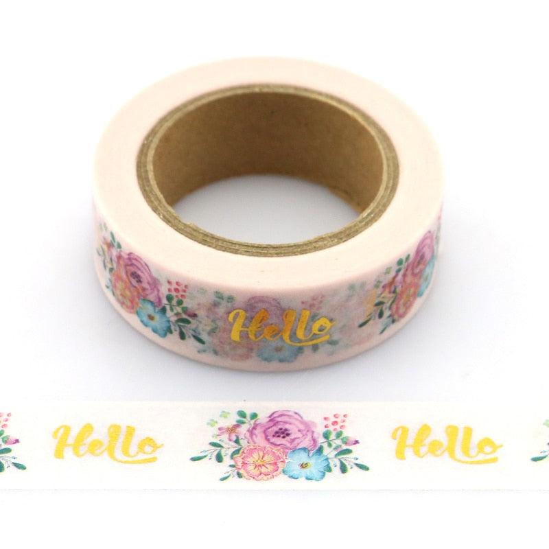 Variety Pattern Decorative Tape (15mmx10m, color/style options)