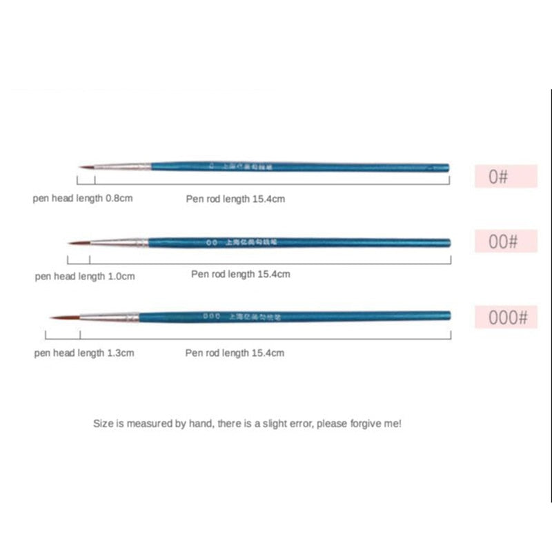 Fine Line Hook Paint Brush Set (10/set)