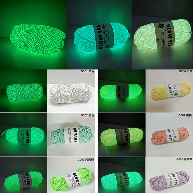 Polyester Luminous Glow in the Dark Chunky Yarn