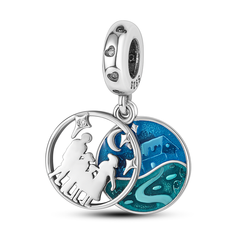 Assortment Charms Blue Accented