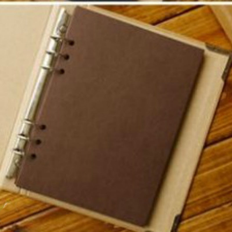 Blank Cover Loose-Leaf Scrapbook White, Black, or Coffee Colored Paper