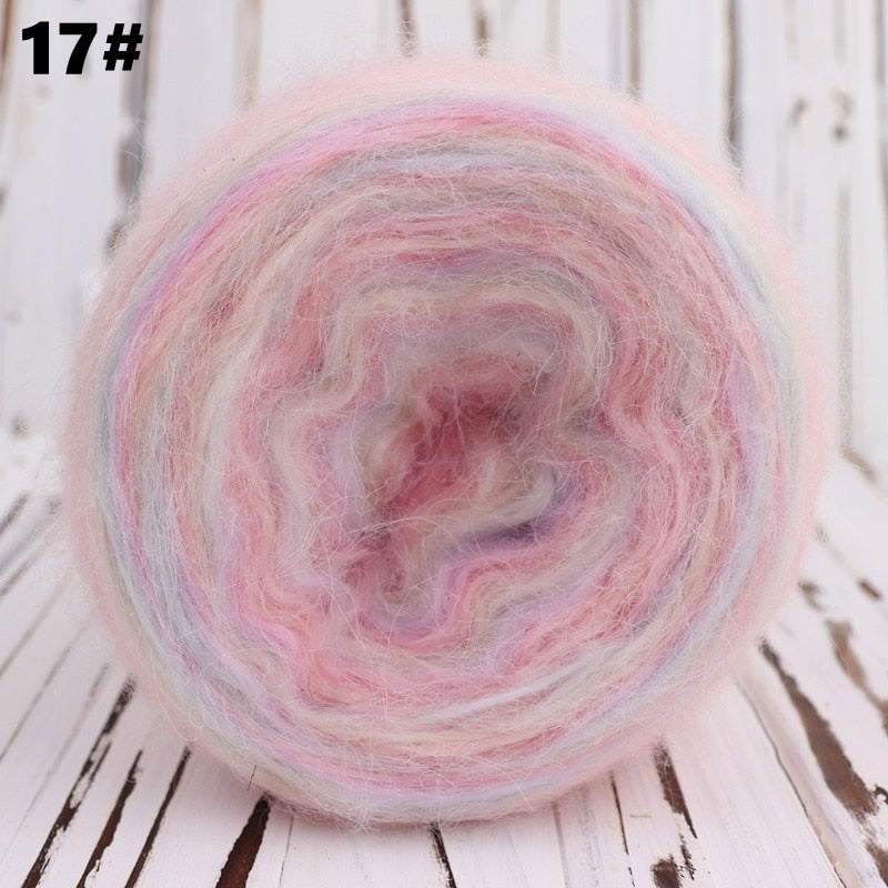 Rainbow Angola Amorous Mohair Wool Yarn