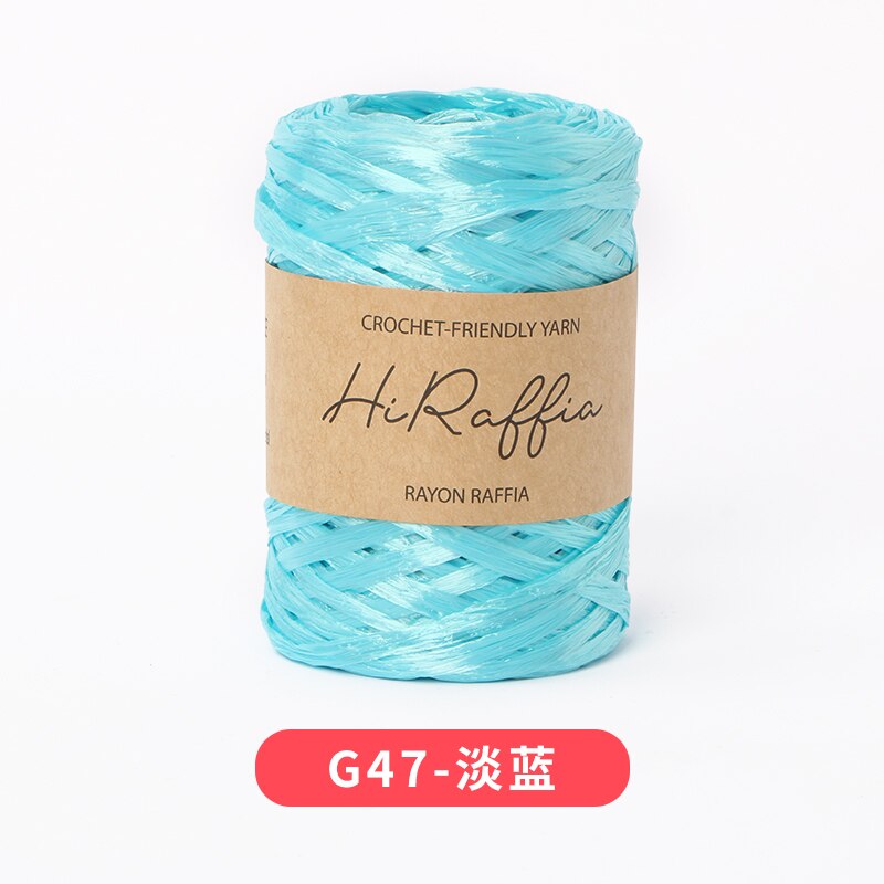 80M Metallic Natural Raffia Straw Yarn