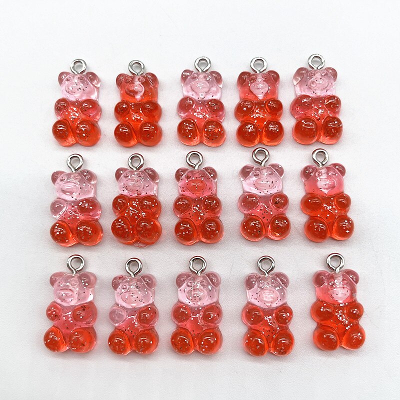 Candy Bear Pendant Charms (10/set, color option)