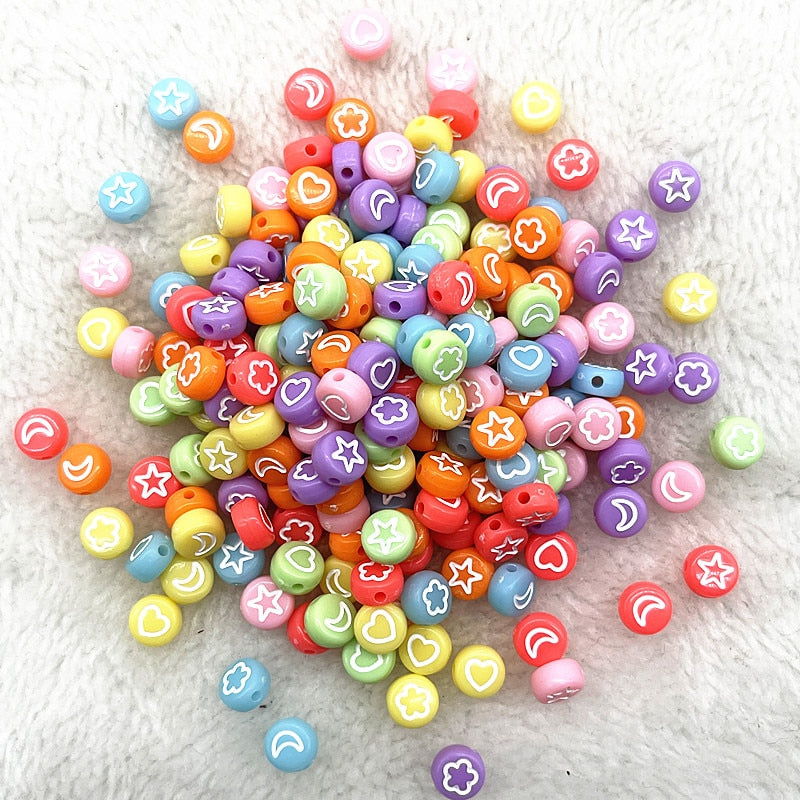 Alphabet Letter Beads (100/pack, color options)