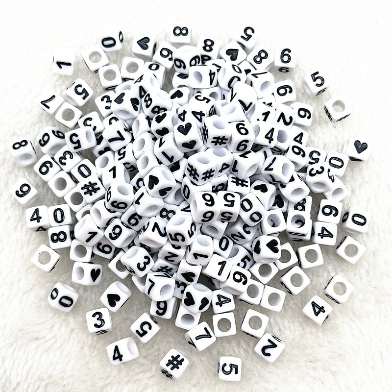 Alphabet Letter Beads (100/pack, color options)