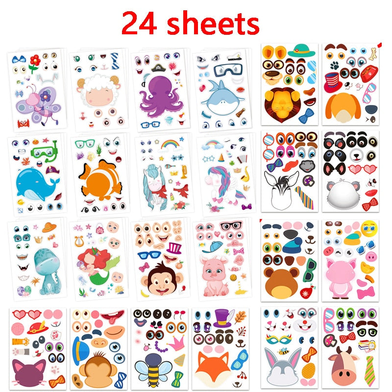 24Sheets Children DIY Puzzle Sticker Games