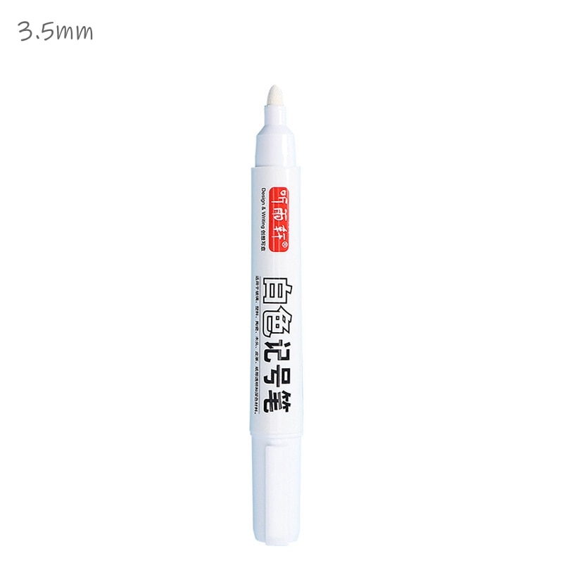 Permanent White Marker Pen, Use For Fabric, Wood, Leather (0.8mm-3.5mm)