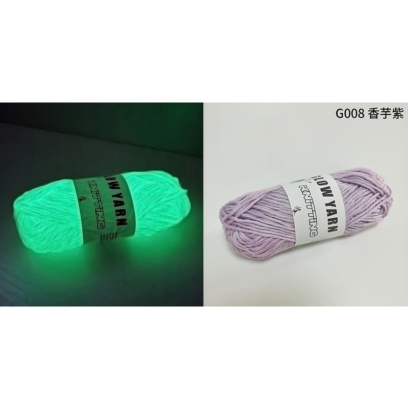 Polyester Luminous Glow in the Dark Chunky Yarn