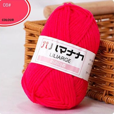 Milk Sweet Soft Cotton Blended Yarn (62 color options)