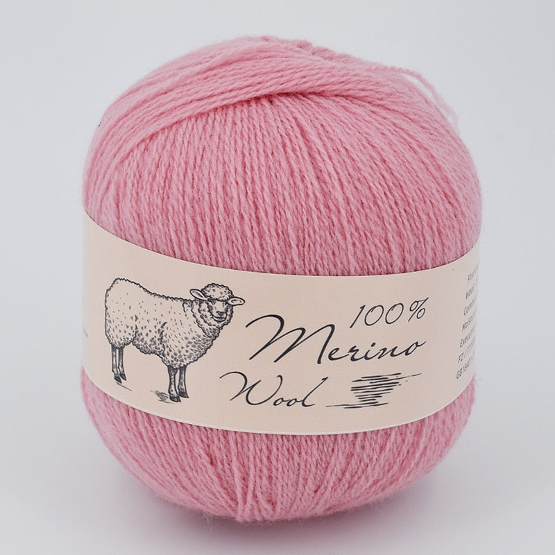 100% Medium-Fine Soft Crochet Merino Wool Yarn