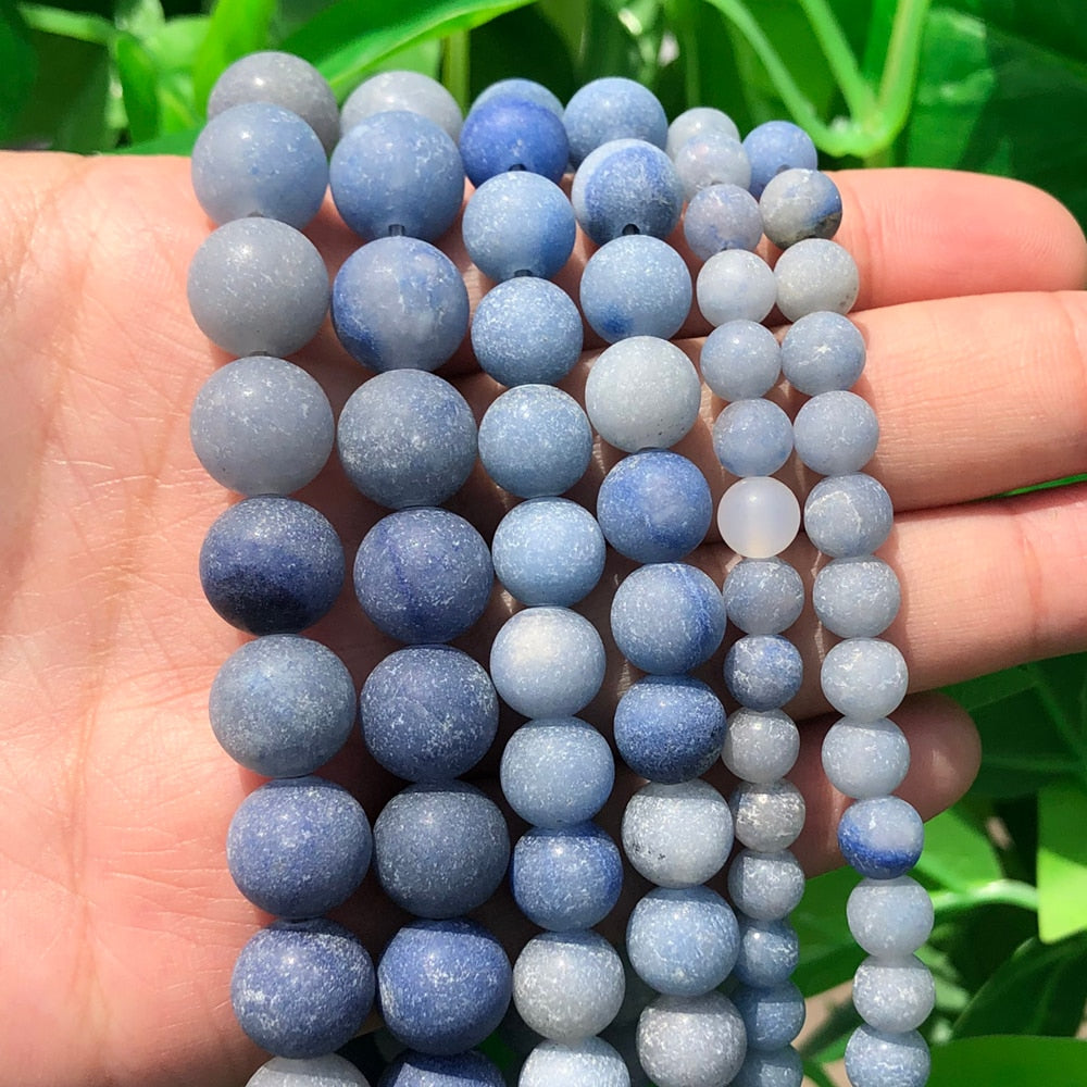 Natural Stone Matte Round Beads