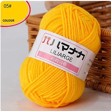 Milk Sweet Soft Cotton Blended Yarn (62 color options)