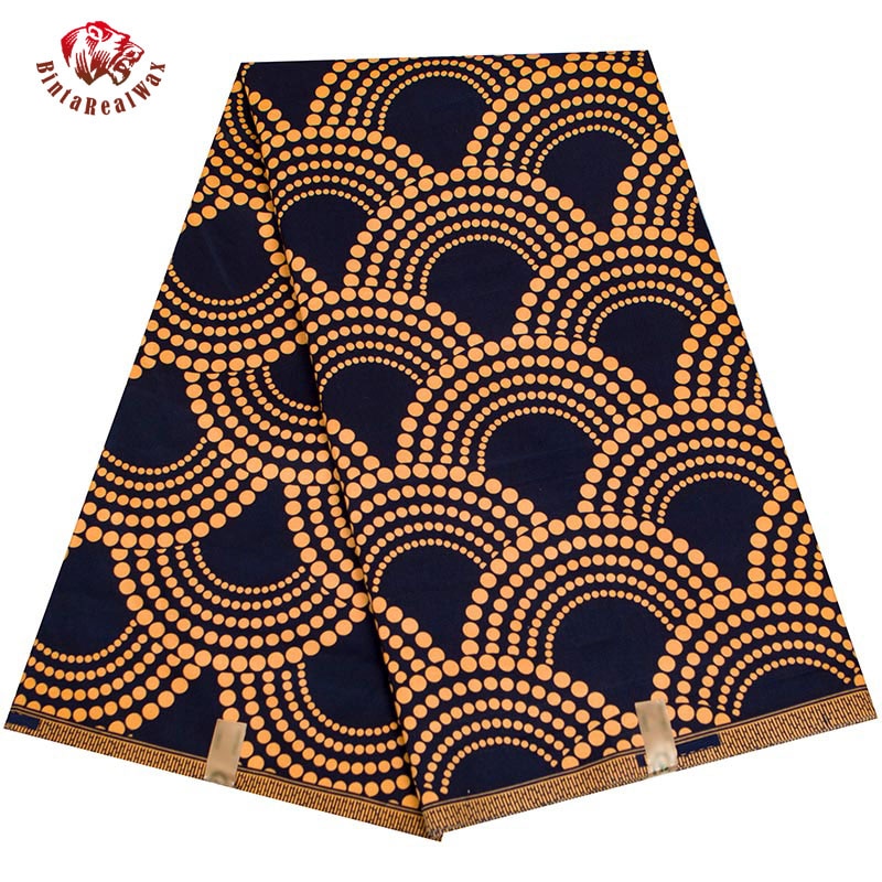 African Geometric Pattern Ankara Polyester Fabric