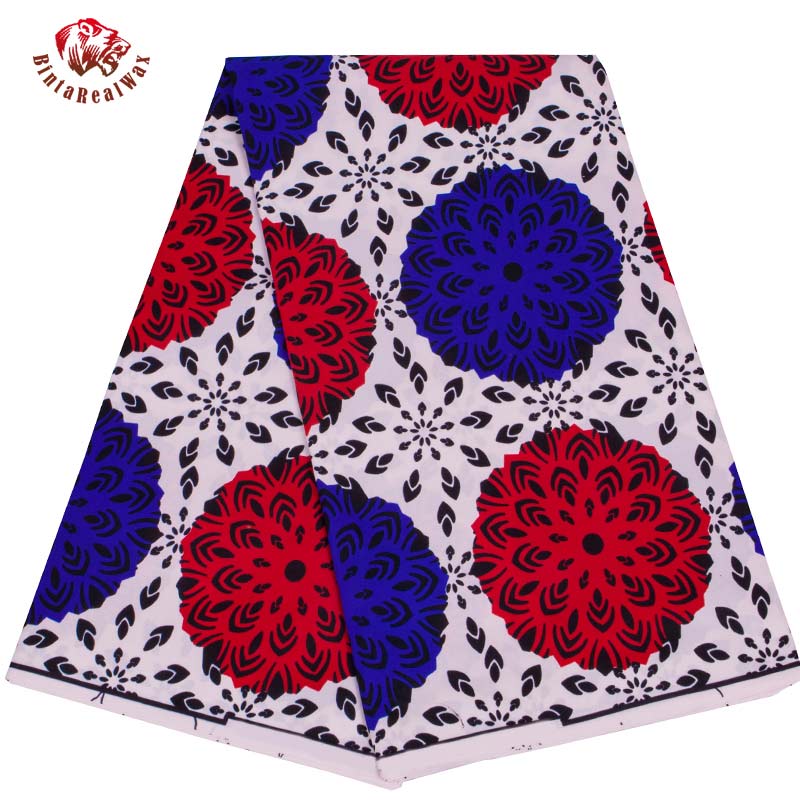 African Geometric Pattern Ankara Polyester Fabric