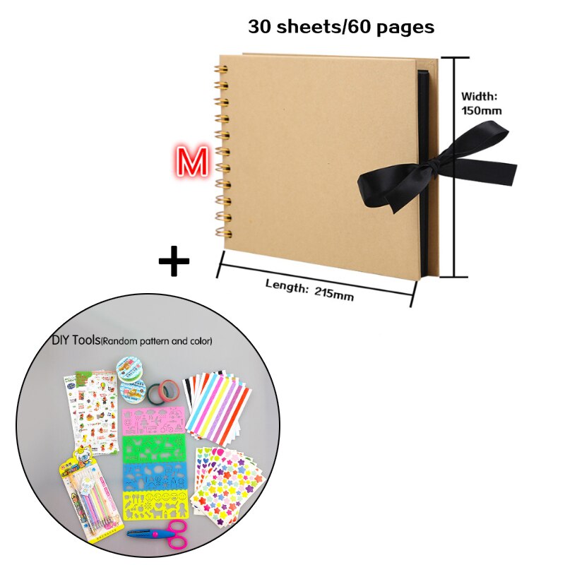 S-M-L Ribbon Tie Scrapbook (40 or 80 pages, with or without accessories)