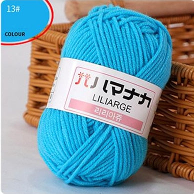 Milk Sweet Soft Cotton Blended Yarn (62 color options)