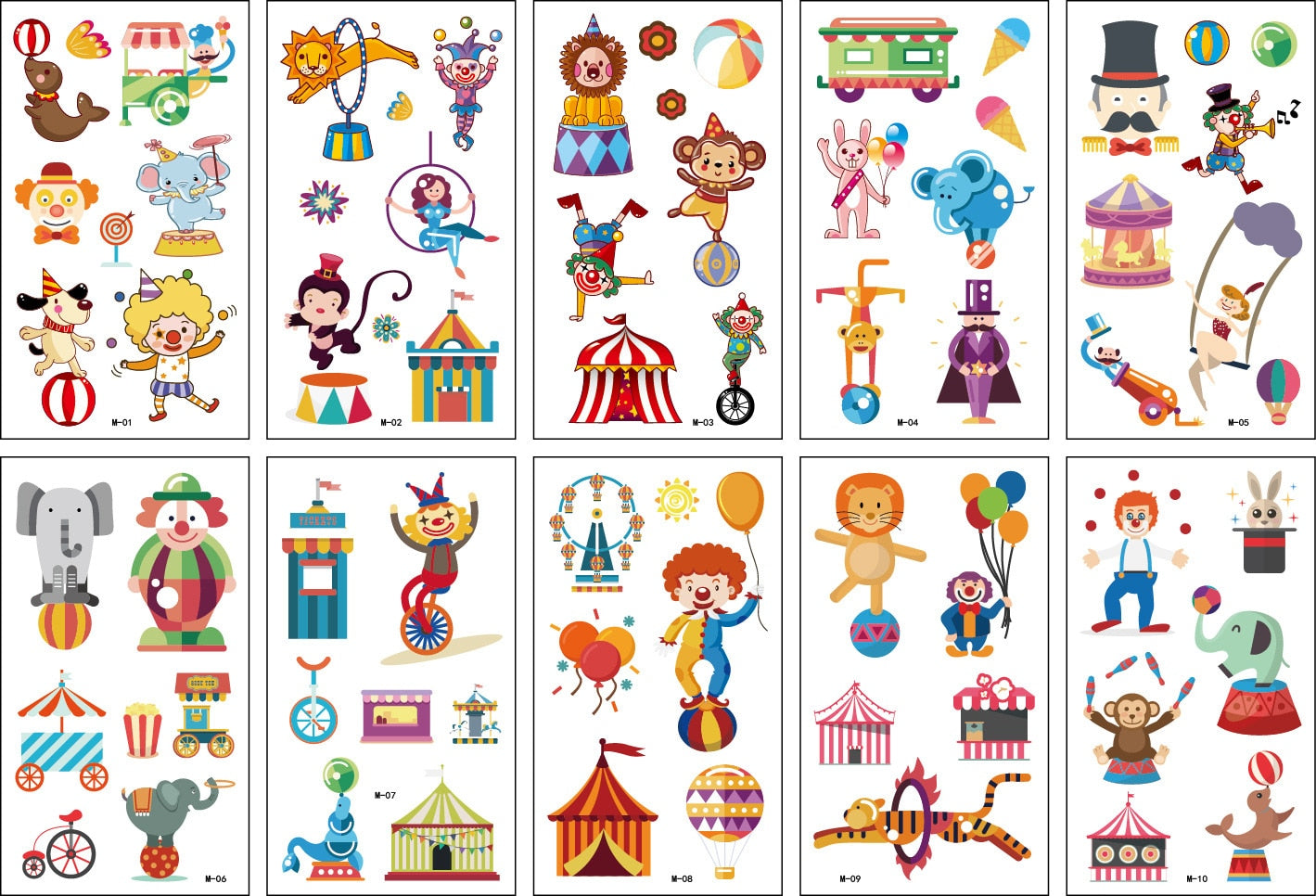 10 Pack Fake Tattoo Stickers