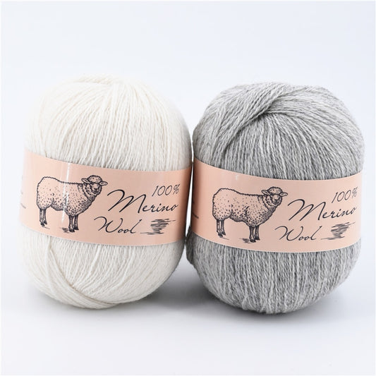 100% Medium-Fine Soft Crochet Merino Wool Yarn